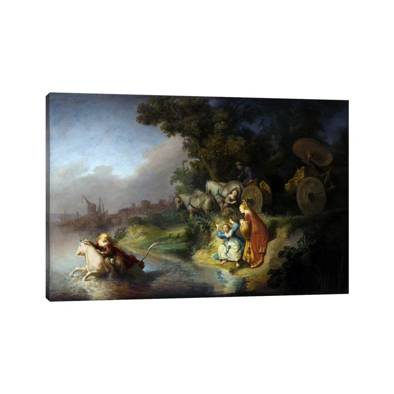 The Abduction of Europa by Rembrandt van Rijn - 1 Piece Wrapped Canvas Painting, 20.32 cm H x 30.48 cm W