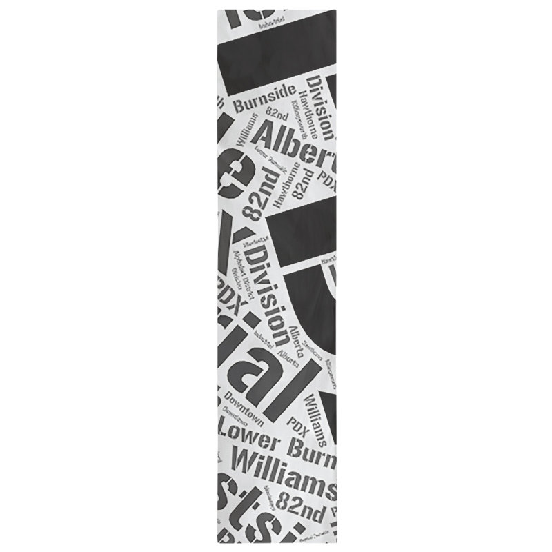 Chemin de table blendtable en coton, 90 po x 16 po, Noir, Portland