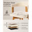 Chaises de salle à manger pivotantes confortables avec accoudoirs, revêtement en chenille beige moelleux, chaise d'appoint moderne Mid-Century-929810007