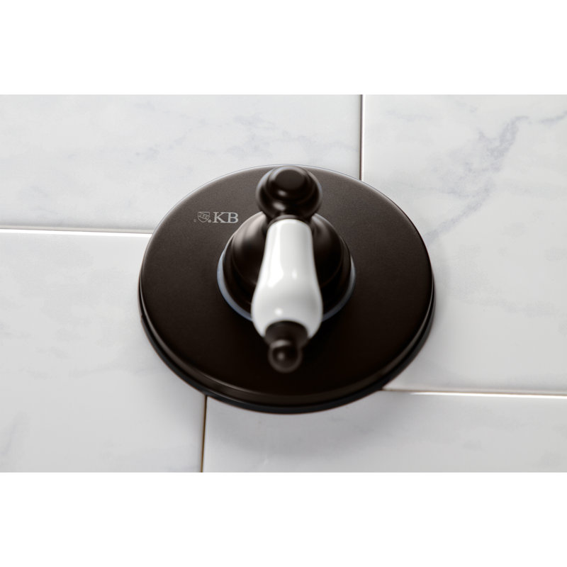 Kingston Brass Single-Handle Wall Mount Three-Way Diverter Valve with Trim Kit, Oil Rubbed Bronze
