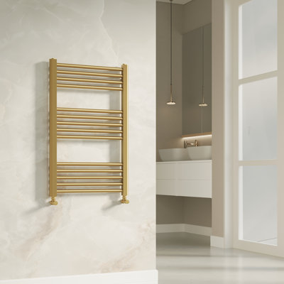 Bathesda Brushed Brass Ladder Towel Rail Radiator
