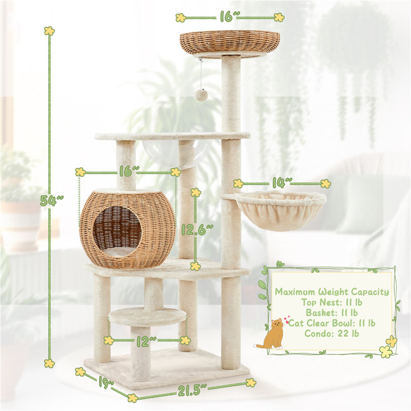 Erdheide 54'' H Cat Tree
