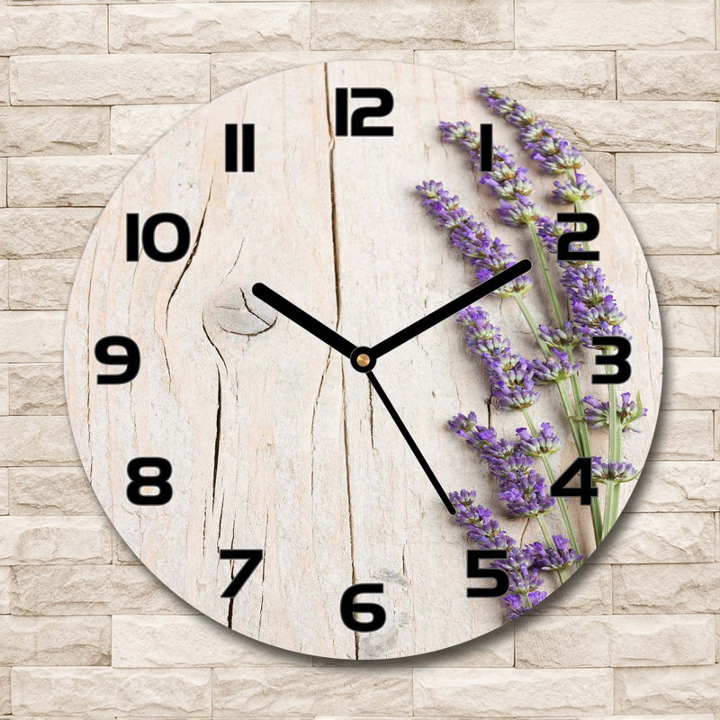 Jerion Glass Analogue Wall Clock, Black