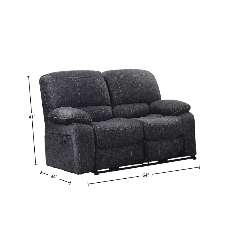 Causeuse inclinable en velours Euben