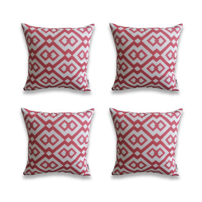 Ensemble de 4 coussins décoratifs imprimés sur une base blanche avec insertions (ensemble de 4)