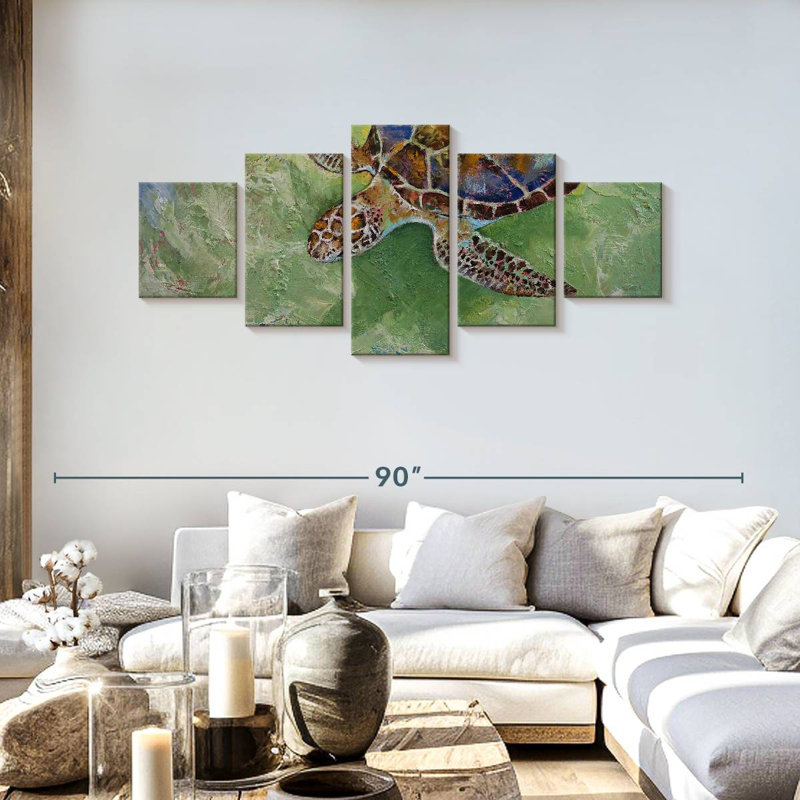 Caribbean Sea Turtle, 30" H x 68" W