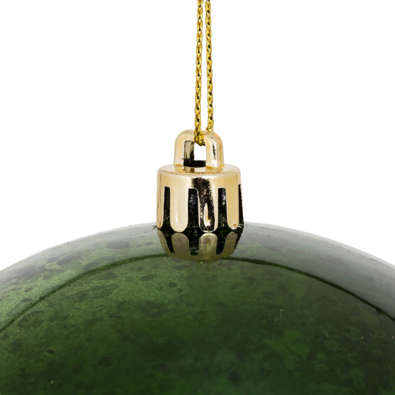 Shiny Mercury Ball Ornament, Moss Green