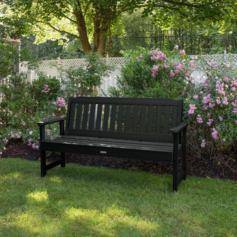 Arbnora 5ft Recycled Plastic Garden Bench, Black