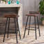 Tabourets de bar contemporains en bois - avec siège carré de 2 matériaux solides et faciles à nettoyer-586499732