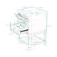 Meuble-lavabo avec lavabo en céramique, tablette et 2 tiroirs-2000093041
