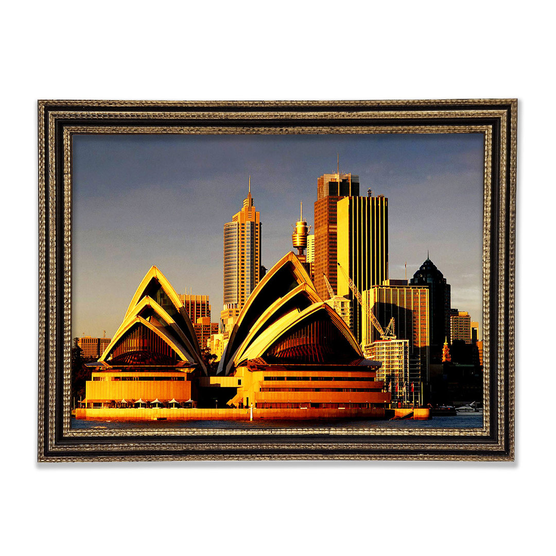 Sydney Opera House Golden Sunlight - Einzelner Bilderrahmen Kunstdrucke