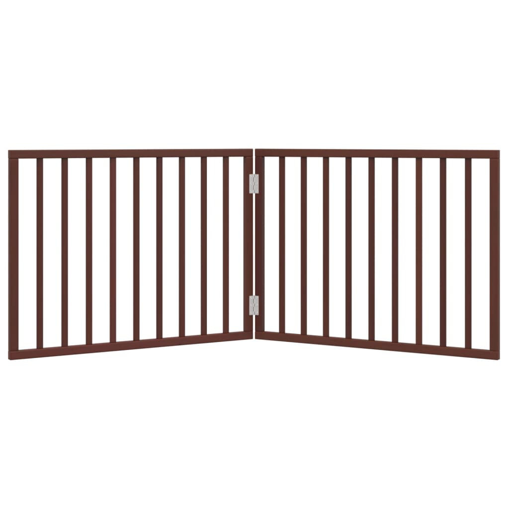Archie & Oscar Dog Gate Foldable 2 Panels Brown 160 Cm Poplar Wood