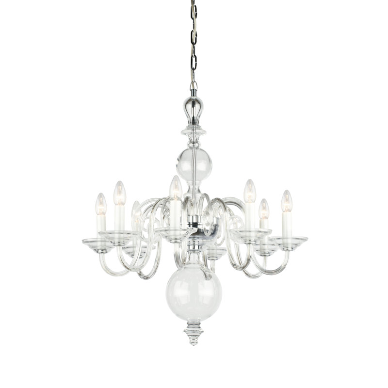 Weatherford 8 - Light Candle Style Chandelier, Clear