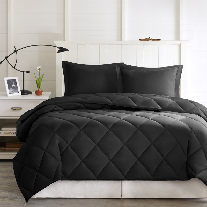 Ensemble d'édredon en duvet synthétique réversible Larkspur 3M Scotchgard, Édredon très grand / très grand californien et 