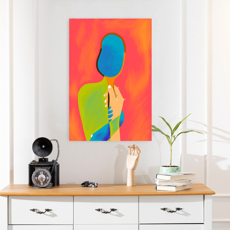 Art contemporain contemporain abstrait, H 24 po x l 16 po
