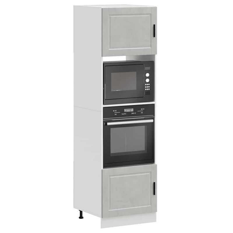 Latitude Run Kitchen Corner Base Cabinet Porto Engineered Wood, Concrete Grey