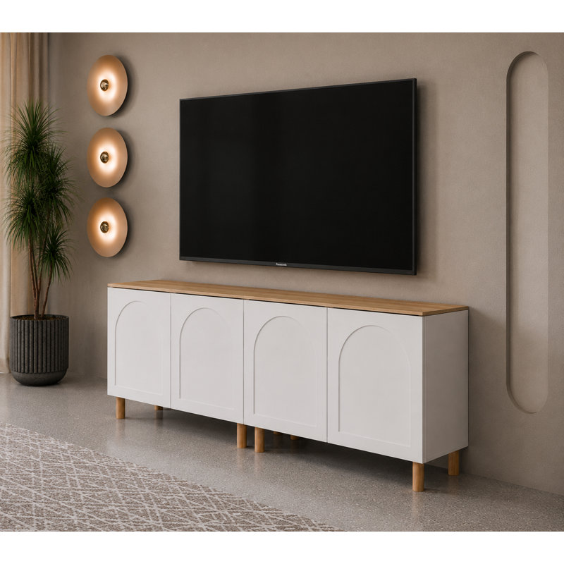 Bohem TV Stand, White Sapphire Oak