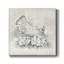 Poule et poussins - reproduction sur toile tendue-744193196