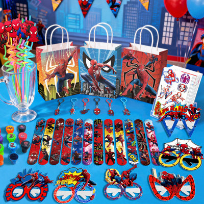 84Pcs Spiderman Party Favors, Spiderman Birthday Decorations