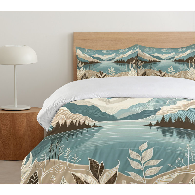 Lake Duvet Cover, Queen Duvet Cover + 2 Standard Shams
