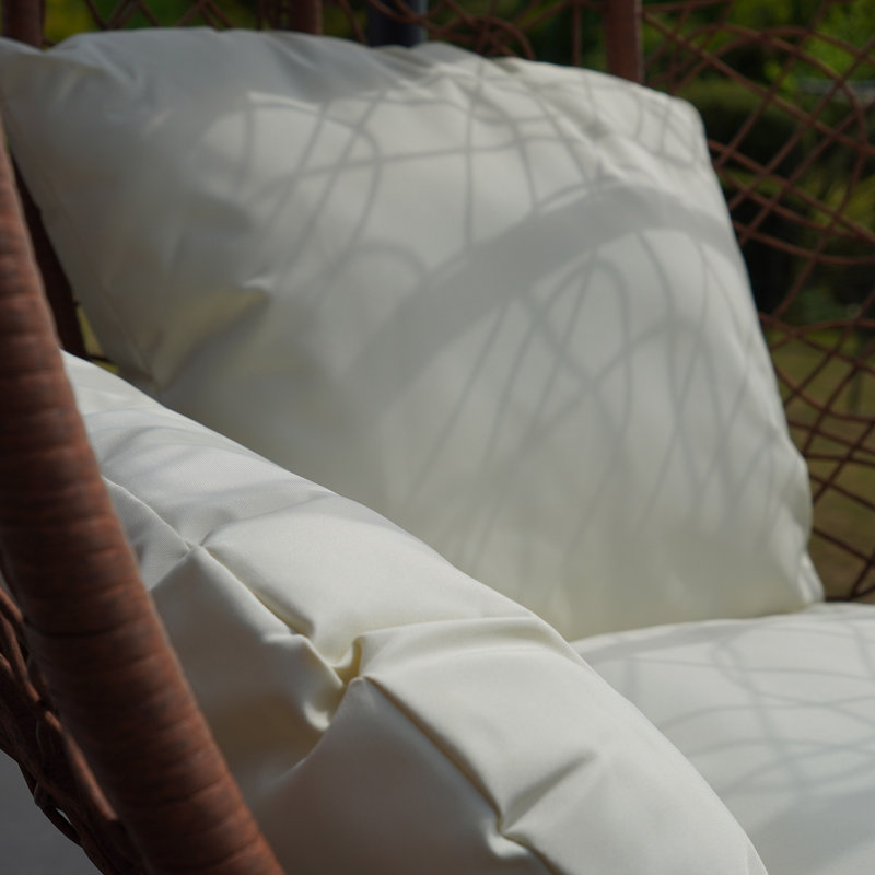 Sutton Hanging Swing Single Egg Pod Chair, Cream, Cream