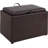 Saribel 22.75" Wide Faux Leather Rectangle Ottoman with Reversible Tray-968487229