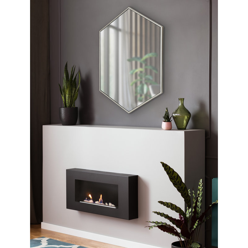 Breckler Metal Mirror, Silver, 31" x 22"