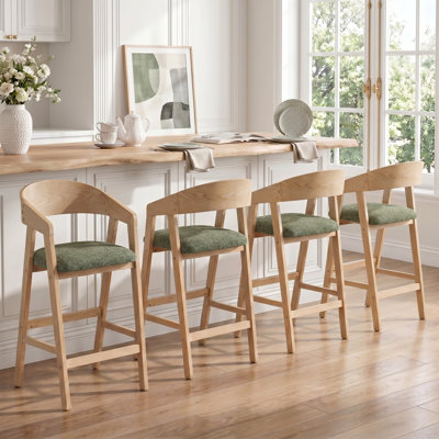 Tabouret de comptoir rembourré Devane
