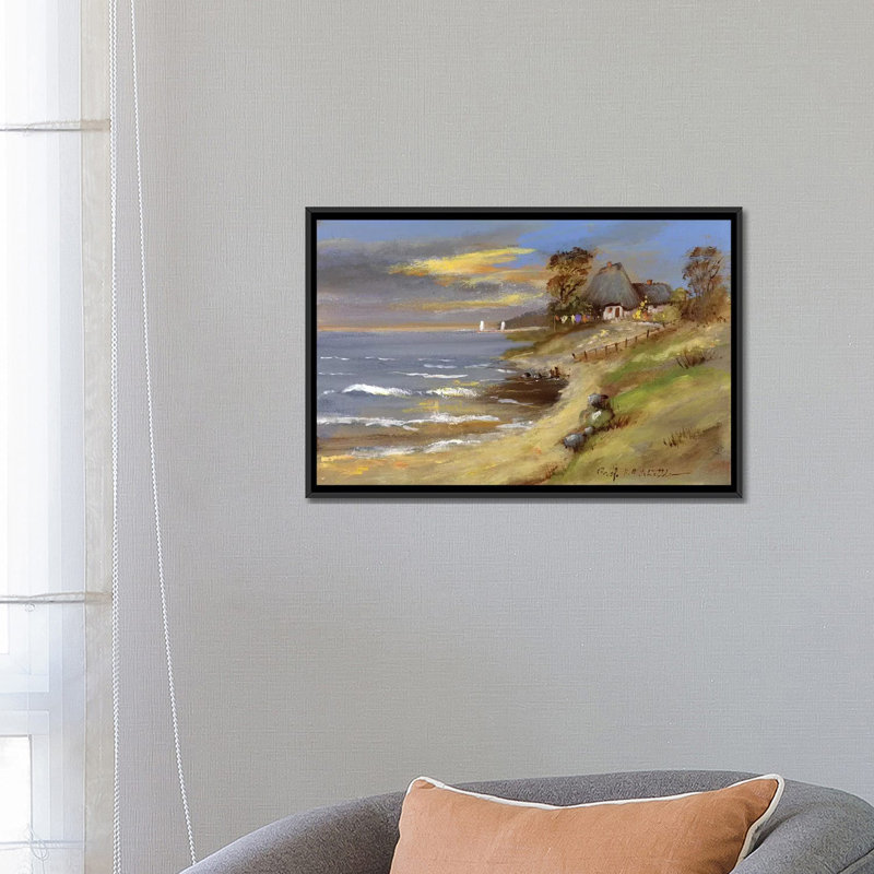 « view ii », impression sur toile, H 18 po x l 26 po x P 1,5 po, Toile avec cadre noir, Pas de tapis