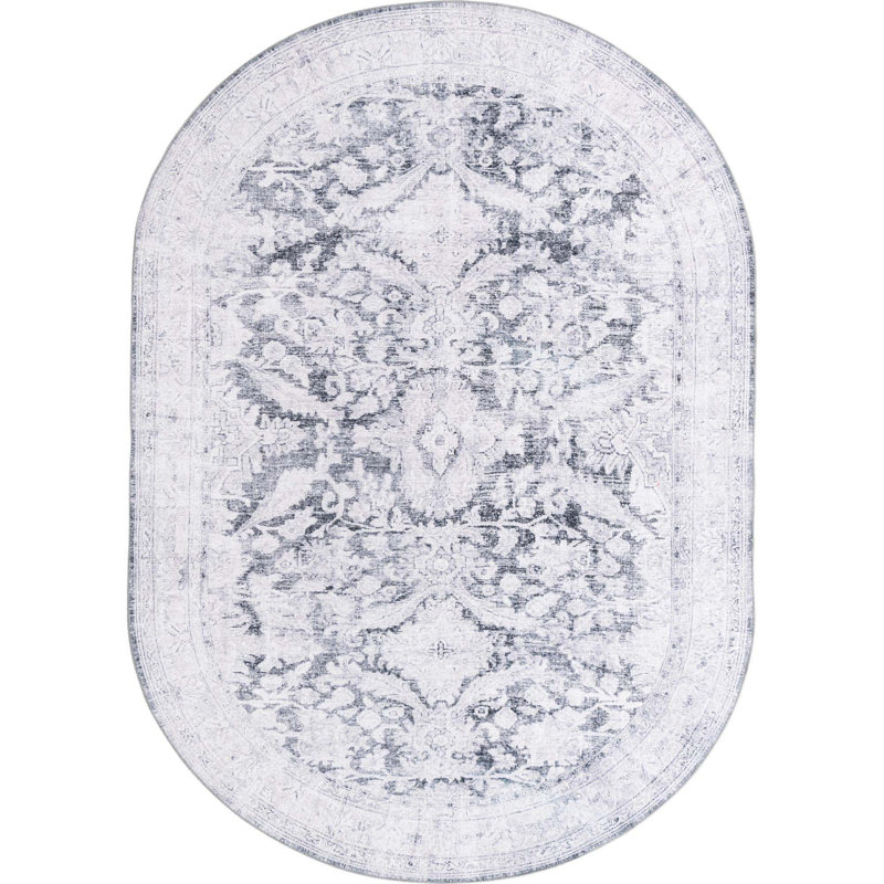 Heyde Chenille Oriental Indoor Rug, Oval 7'6" x 10'6"
