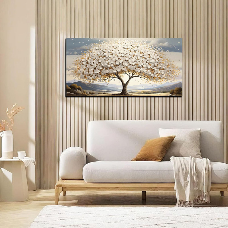 Art floral sur toile Blossom Tree, H 20 po x l 40 po