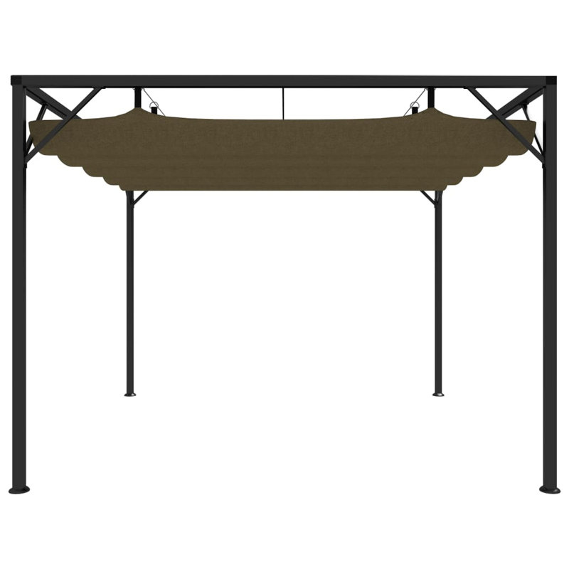 Serre L 9,8 pi. D Pavillon de jardin en acier, Taupe