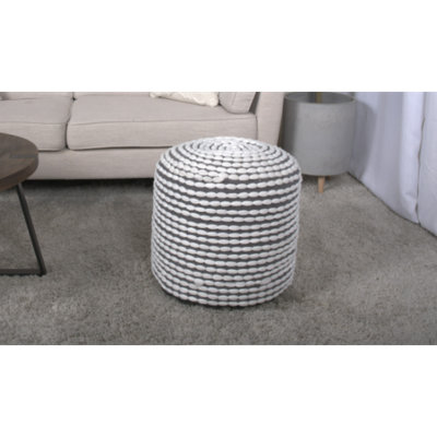 River Water Resistant Handcrafted Cylindrical Pouf（ONLY OTTOMAN)
