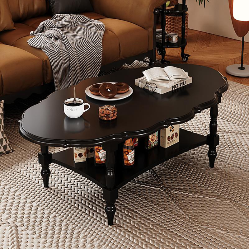 Table basse ovale American American, Noir, noir, noir, noir