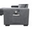 Toby 95" Gray Woven Fabric Reversible Sleeper Sectional Sofa With Storage Chaise Cup Holder Charging Ports And Pockets
