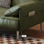 Causeuse-coussin standard en cuir véritable vert-1423375663