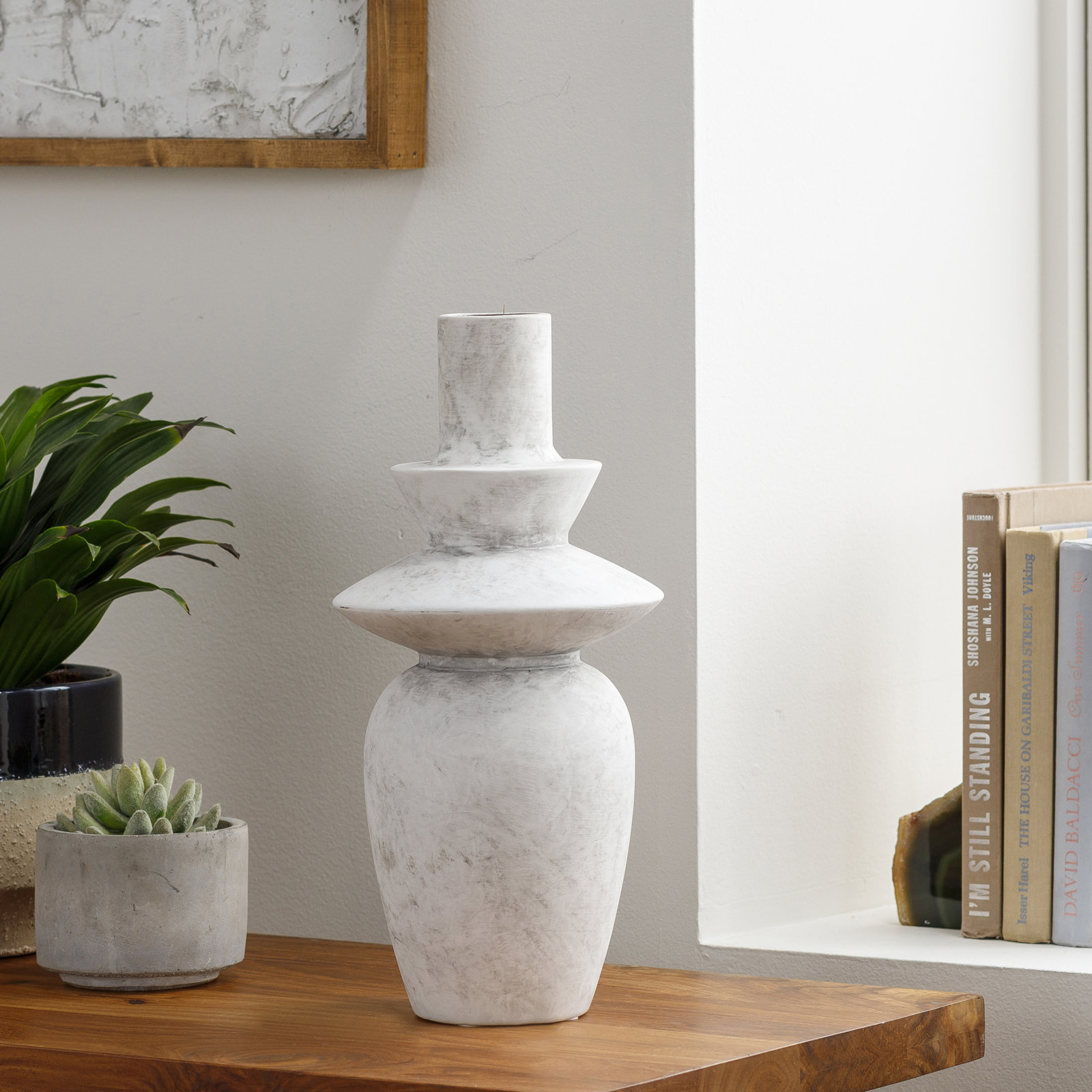 Fitzpatrick Ceramic Table Vase, White