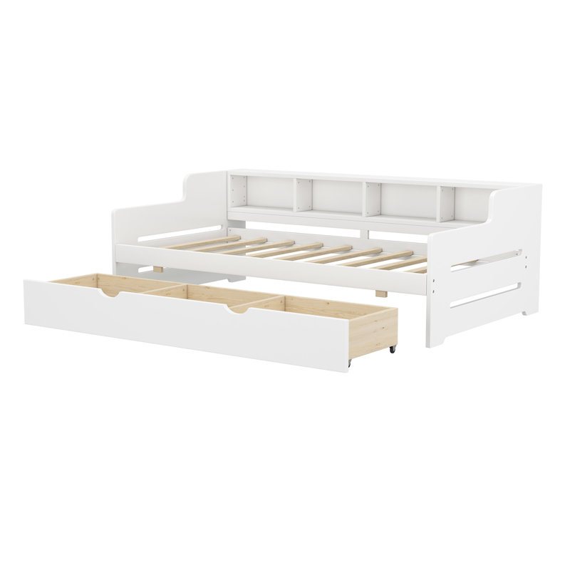 Lit de jour en bois avec 3 plateaux pour chambre d'amis, petite chambre et salle d'étude