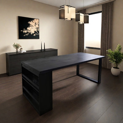 Table de rangement moderne en bois de frêne avec compartiments