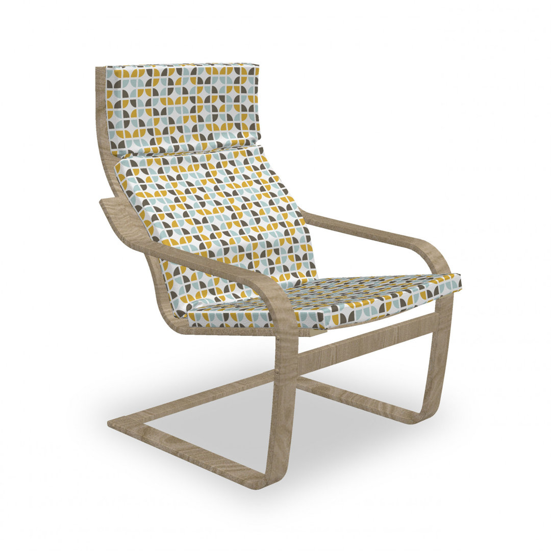 Poäng Sessel Polster, Retro Mid-Century Design-, Abstrakt, Yellow Pale Seafoam Weiß