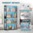 Display Cabinet With Glass Doors, 4-tier Curio Display Case, Collectibles Display Shelf With 12 Color Lights, Toy Bookshelf And Bookcase Cabinet For Collectible Playroom, Living Room-114213880