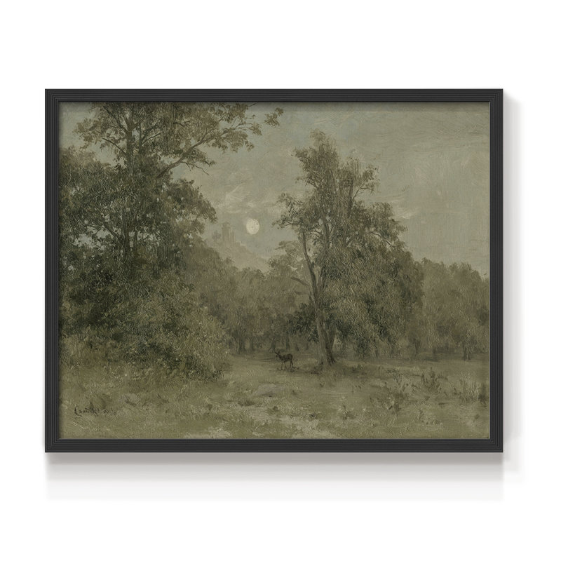 Paysages rétro - DCXCV - reproduction encadrée, H 16 po x l 20 po, Noir