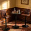 Ensemble de salle à manger 3 pièces à hauteur réglable avec tabouret et tabouret de bar en cuir-1495100416