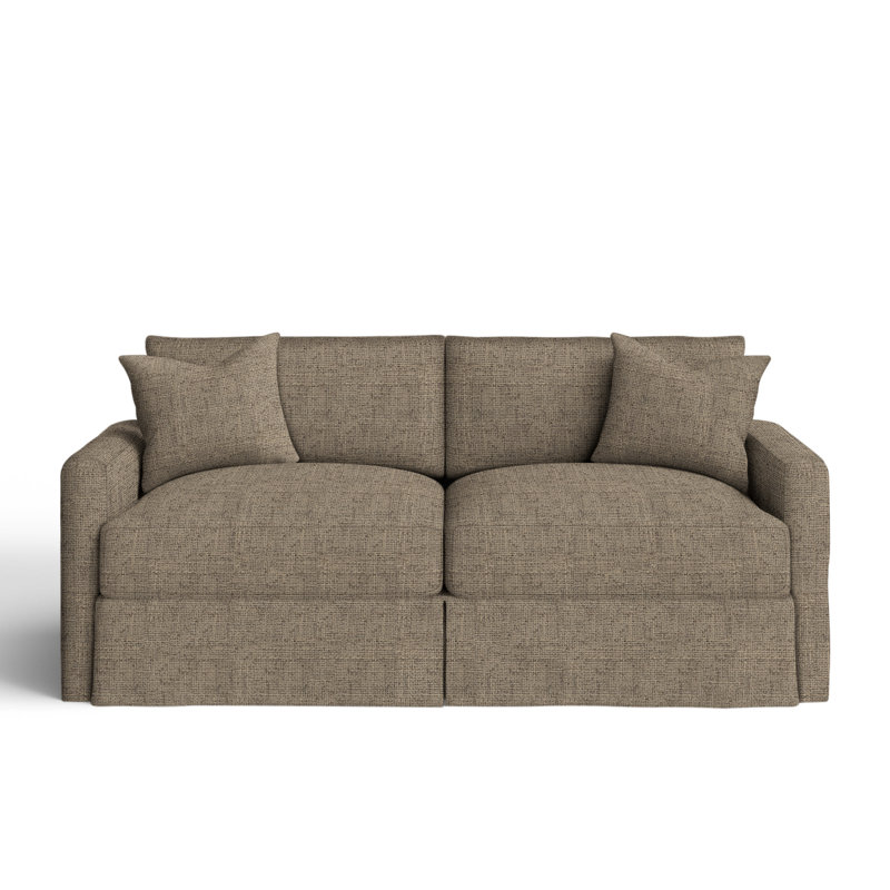 Hartig 84'' Slipcovered Sofa, Zuma Natural Textured Linen