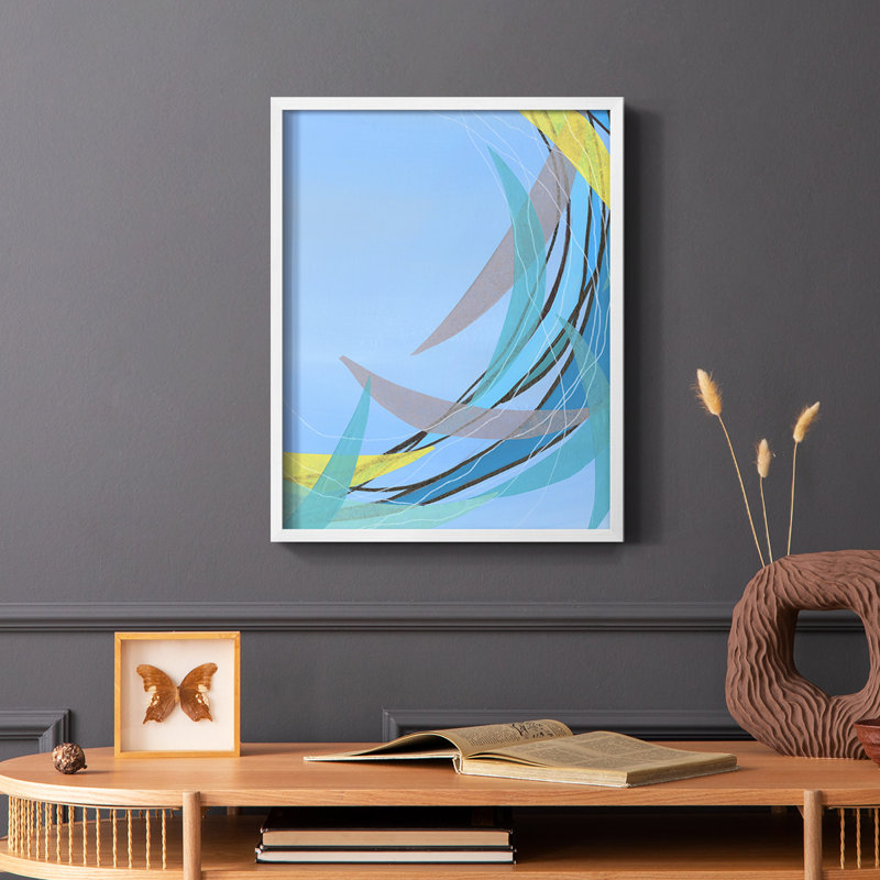 «Circulation Flow II», reproduction encadrée - bois massif, Blanc, H 28 po x l 22 po