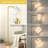 Floor Lamp For Living Room With 3 Color Temperatures Standing Lamp With Adjustable Beige Linen Lampshade Tall Lamps For Bedroom Office Classroom Dorm Room, 9W LED Bulb Included, Gold-1456066860