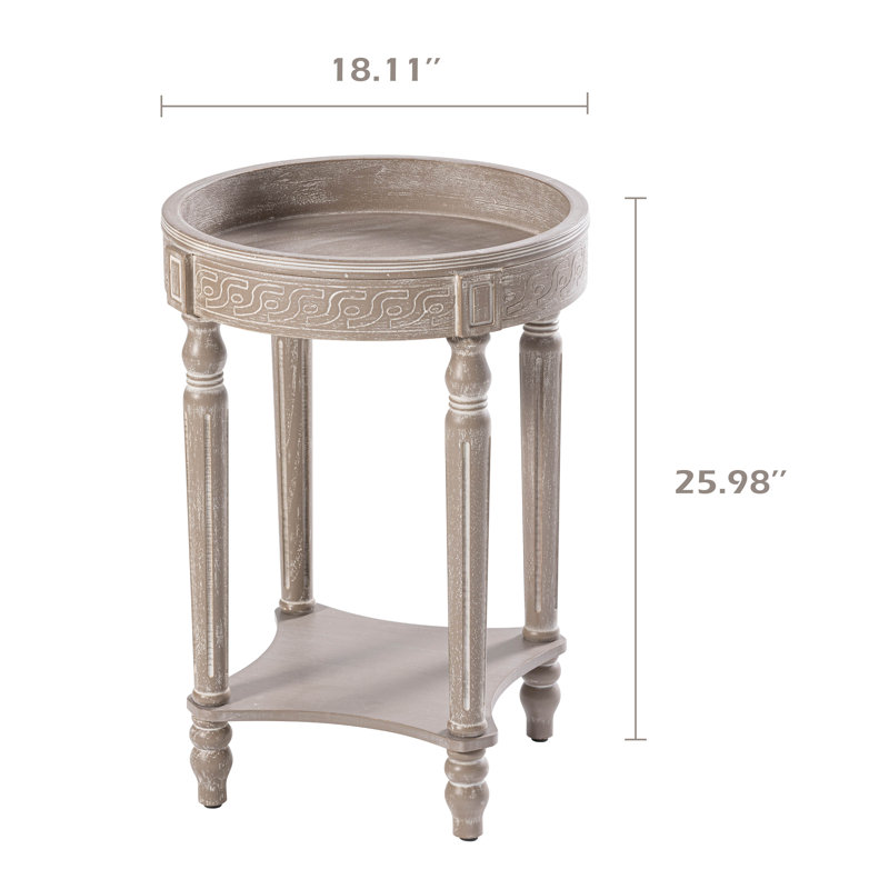 Rustic Farmhouse End Table With Storage Shelf