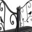 Iron Garden Bridge with Bird-Patterned Railings and Arched Handrails, Decorative Metal Garden Bridge for Outdoor Yard