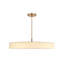 Textile - Luminaire suspendu cylindrique à profil bas DEL Genova - l 48 po x H 9,75 po - Lin crème-1323138817-1323138818