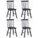 Phaong 17" Wide Mid-Century Modern Windsor Back Wood Modern Dining Chairs(Set of 4)